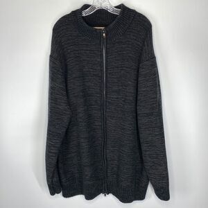 Society Of One Gray Full Zip Up Sweater Size 4XL